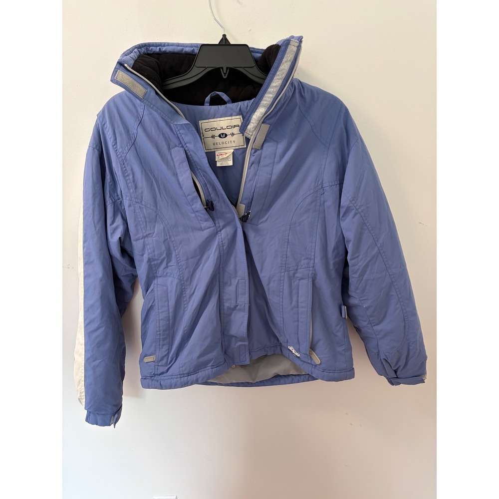 Couloir Velocity Ski Jacket Womens Medium Blue Winter Coat Powder Skirt Hooded